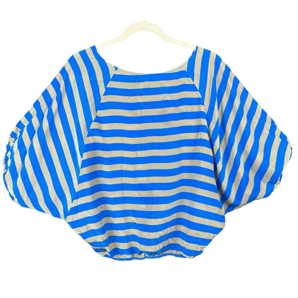 Sunday in Brooklyn Blue and White Striped Relaxed Blouse Size XS - Picture 2 of 6